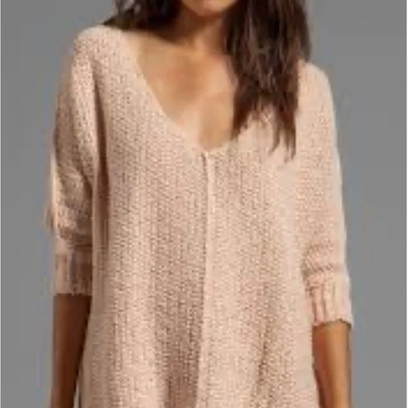 Cozy Champagne Knit Sweater Size Small/Medium - Picture 3 of 4